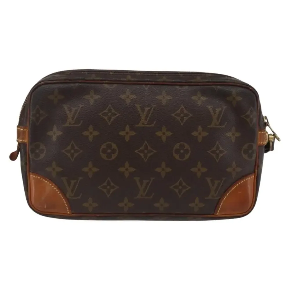 Louis Vuitton Monogram Marly Dragonne GM Clutch Bag Brown